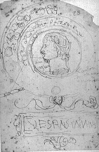 Prince Jérôme (Etude pour l'encadrement, d'après celui, de style Renaissance, d'un médaillon de Vespasien)_0