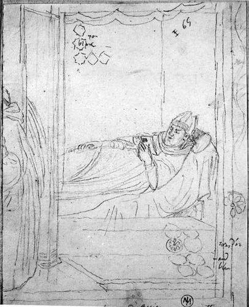 Un pape couché sur un lit_0