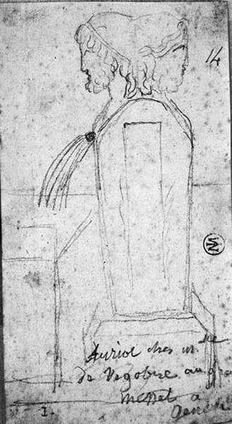 Fontaine à tête de Janus ; verso : croquis non identifiable_0