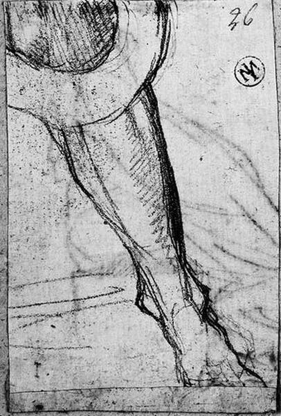 Jambe gauche de Laocoon ; verso : Bas d'une femme drapée_0