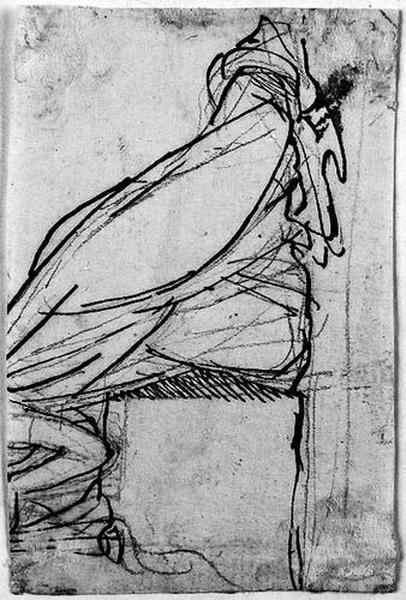 Jambe gauche de Laocoon ; verso : Bas d'une femme drapée_1
