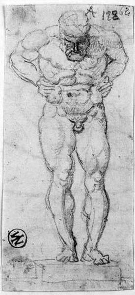 Atlas ; verso : quatre jambes d'homme_0