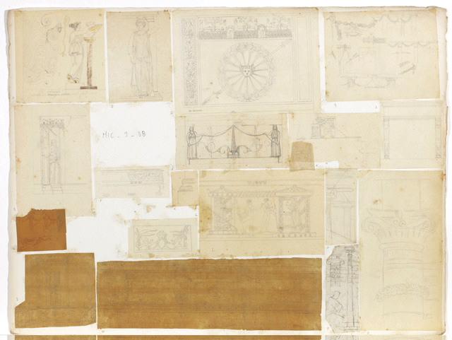 Sarcophage décoré de masques et de guirlandes