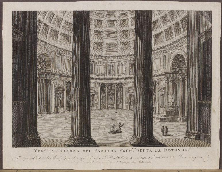 Veduta Interna del Panteon, Domenico Pronti, 2e moitié 18e siècle, 1ère moitié 19e siècle
