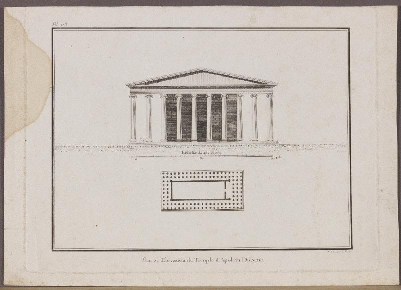 Plan et élévation du Temple d'Apollon Didyme_0
