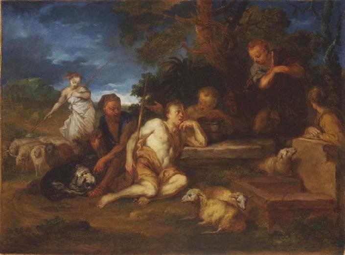 La Rencontre de Jacob et Rachel, Lodewijk de Deyster, 1700
