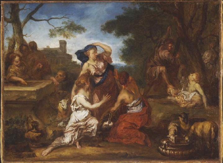 Moïse et les filles de Jethro, Lodewijk de Deyster, 1700