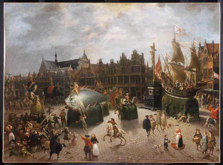 Procession de chars sur la Place du Meir à Anvers_0