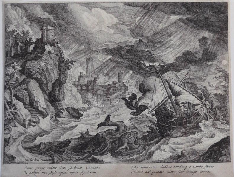 Jonas et la Baleine, Justus Sadeler, 1er quart 17e siècle