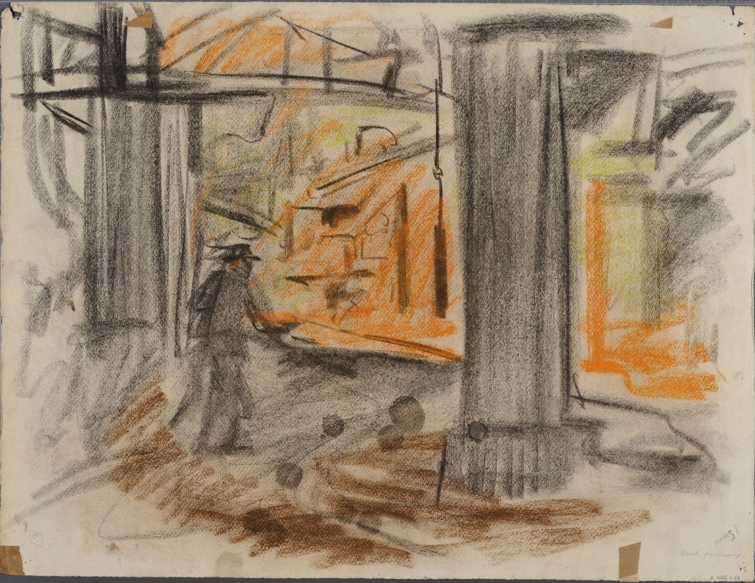 Les hauts-fourneaux ; Ouvrier fondeur au travail_3