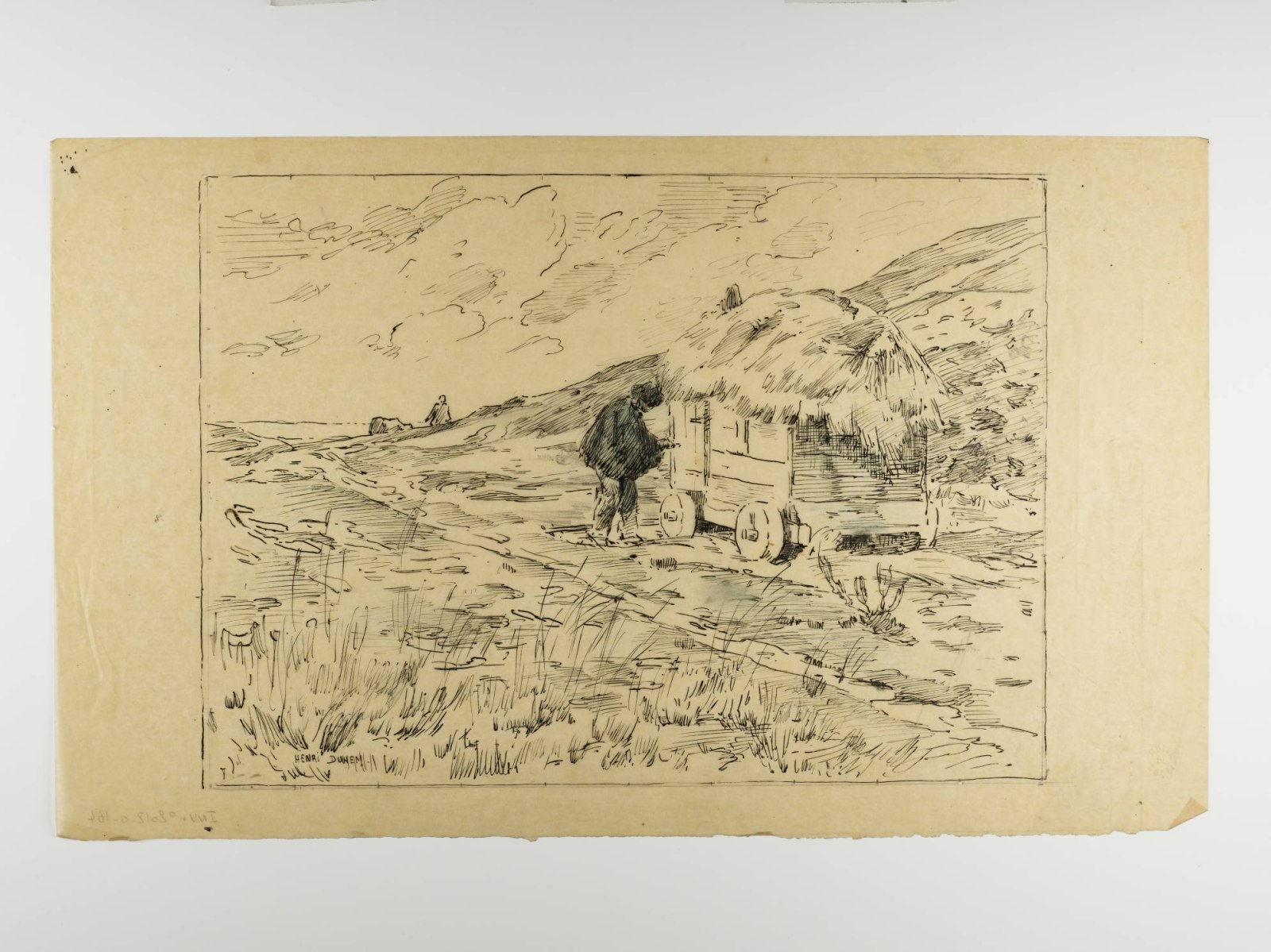 Charette de foin sur le chemin, Henri Duhem, 2e quart 17e siècle