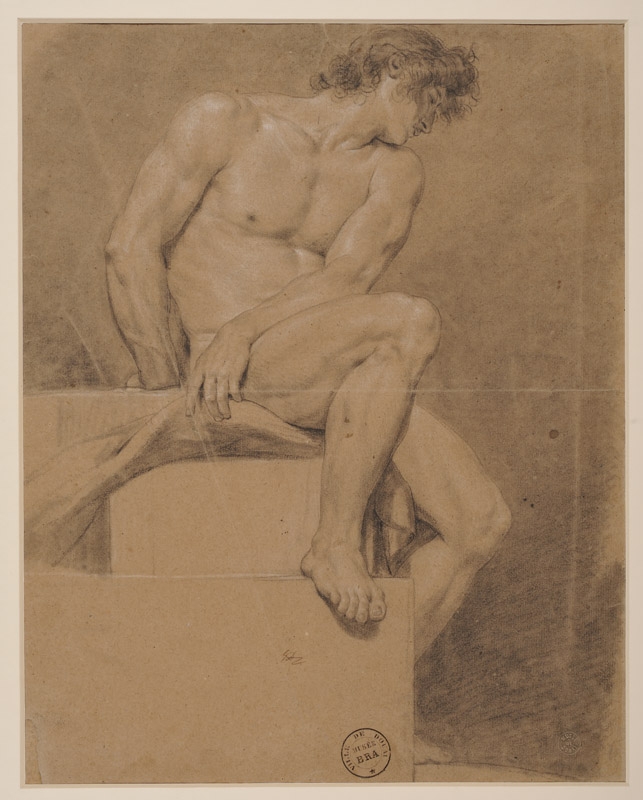 Nu masculin, David Jacques-Louis, 18e siècle