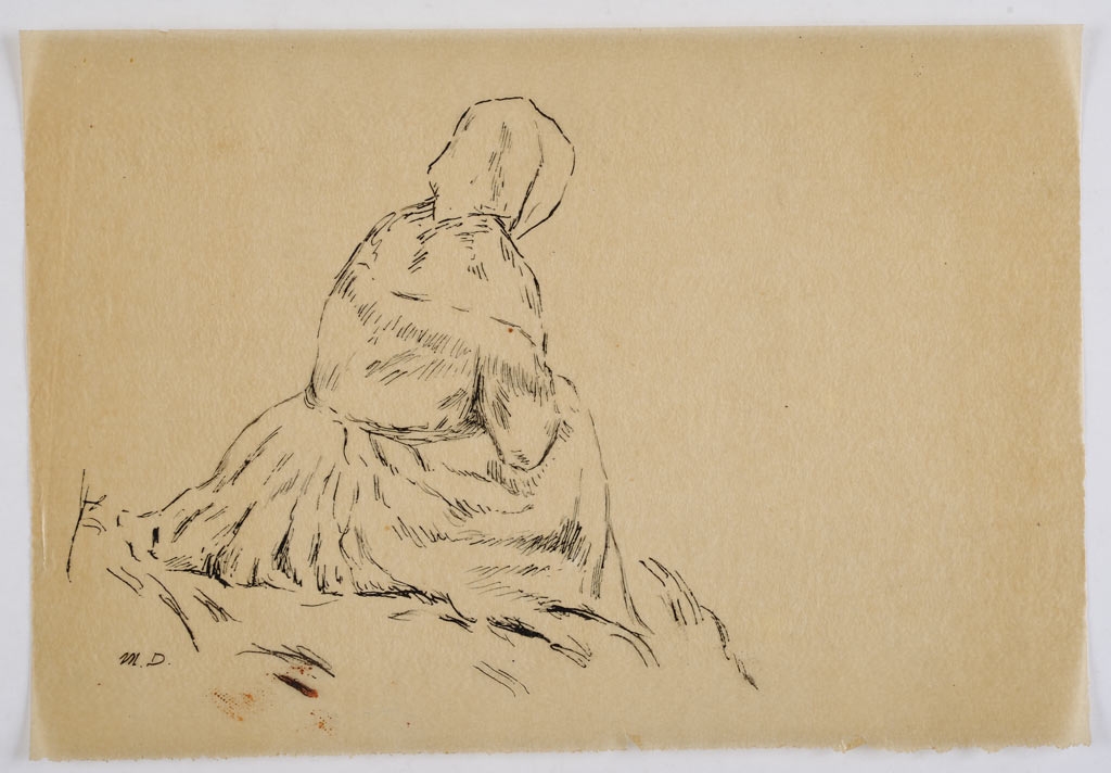 Paysanne assise vue de dos, Marie Duhem