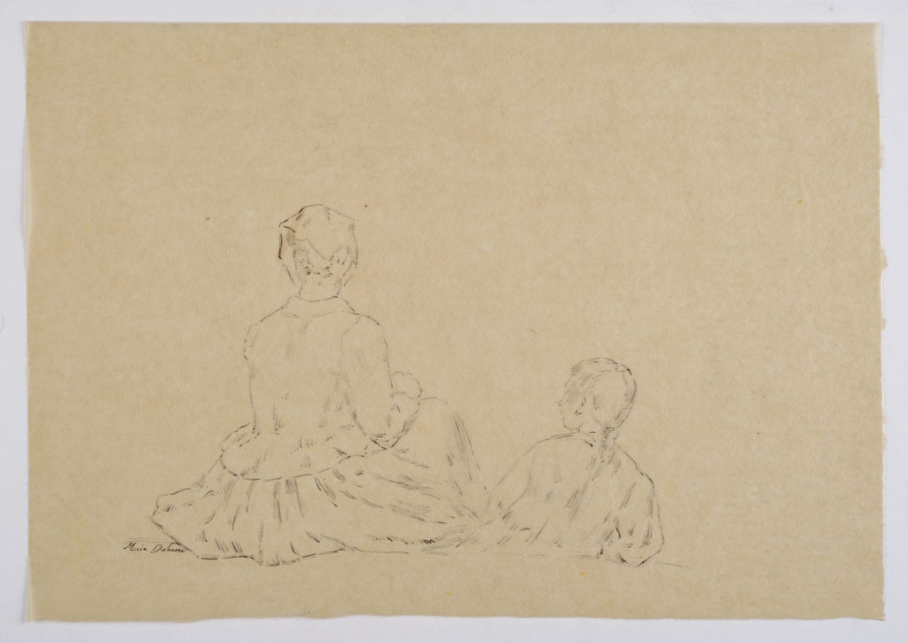 Femme et enfant de dos, Marie Duhem