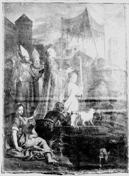 Translation par saint Aubert du corps de saint Vaast, Victor Honoré Janssens, 17e siècle