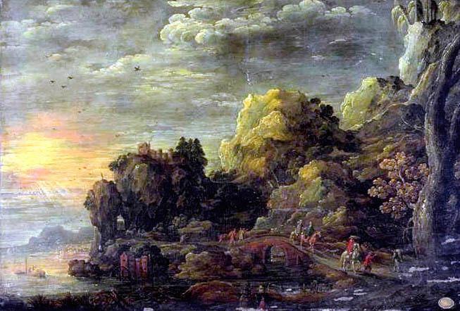 Paysage au moulin, Joos de Momper, 4e quart 16e siècle, 1ère moitié 17e siècle