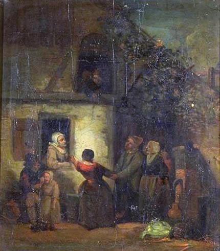 Une Chaumière, Ferdinand de Braekeleer, 19e siècle
