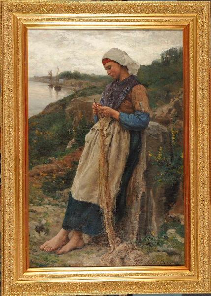 Une Fille de Pêcheur ; Raccommodeuse de filet_0