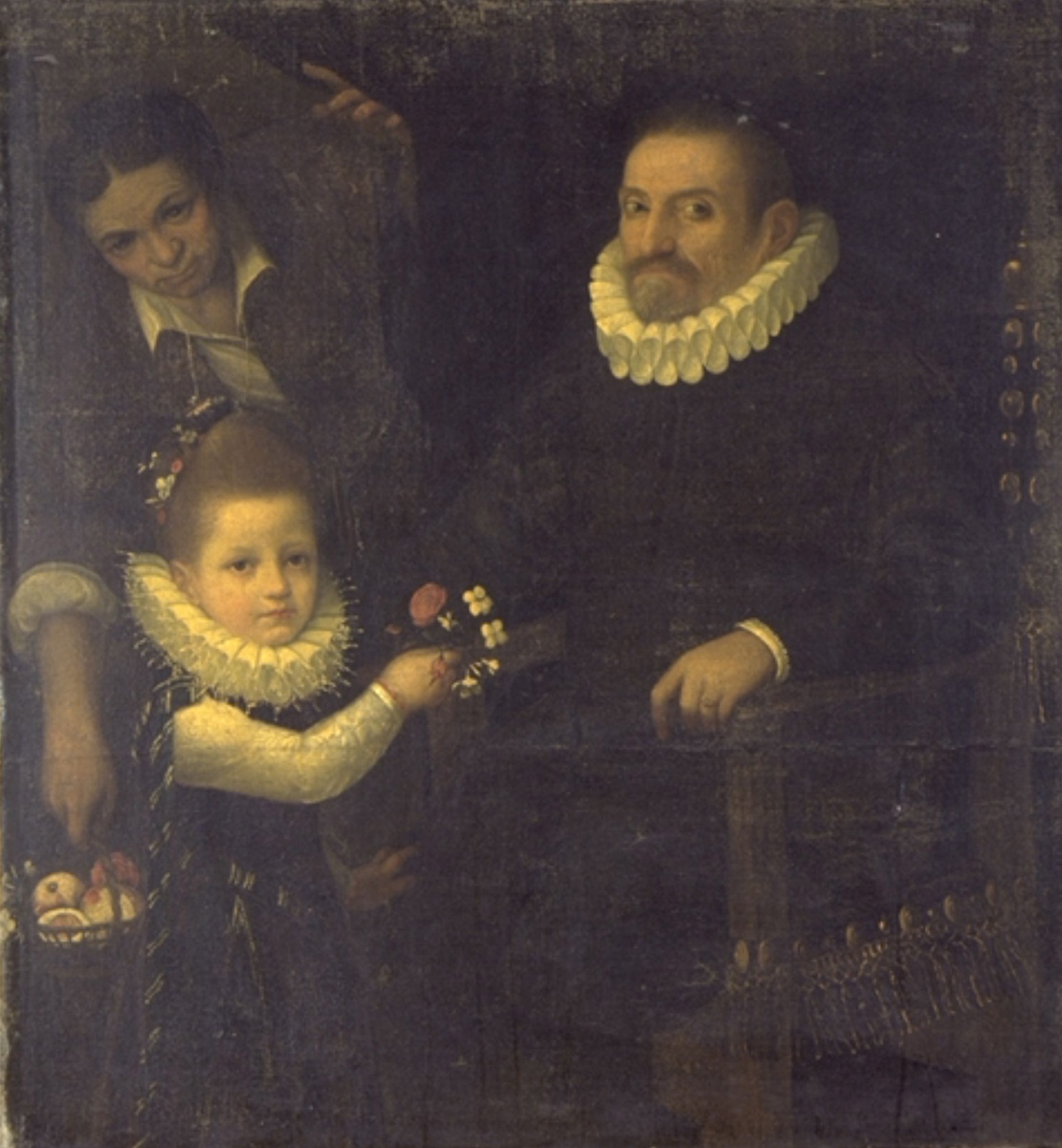 Portrait d'un gentilhomme, sa fille et une servante, Лавиния Фонтана