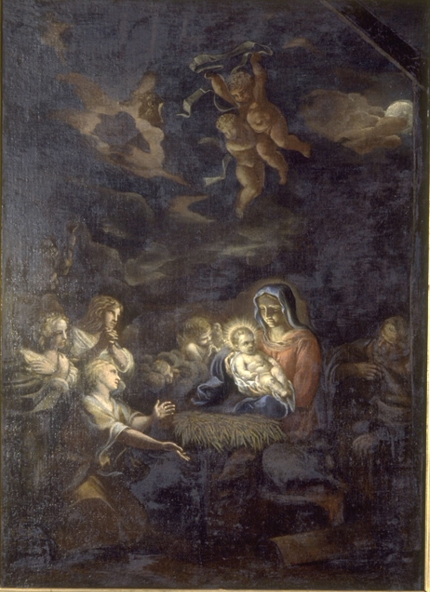 L'Adoration de l'Enfant Jésus par les anges, Lazzaro Baldi, 4e quart 17e siècle