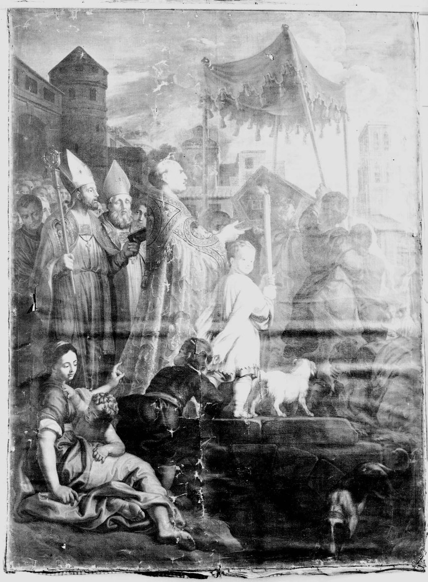 Translation par saint Aubert du corps de saint Vaast, Victor Honoré Janssens, 17e siècle