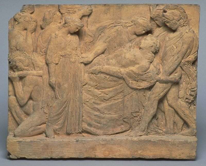 Douleur de la famille de Priam auprès du corps d'Hector, Louis Joseph Deletrez, 1857