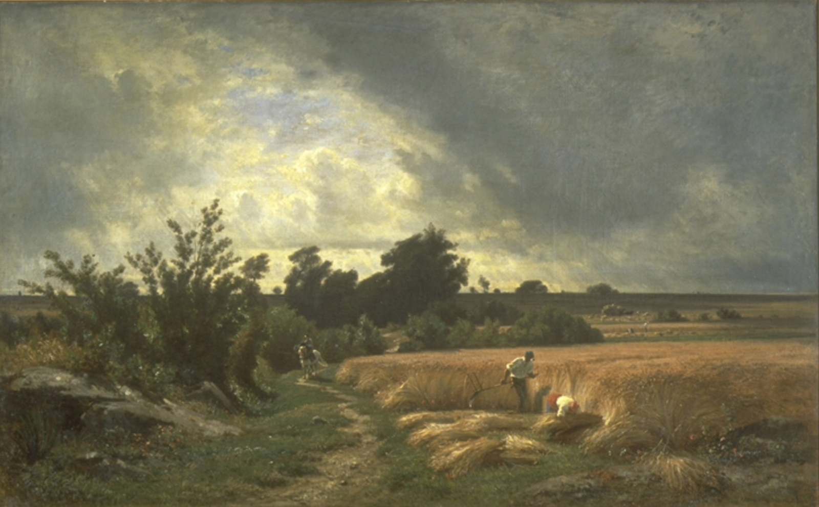 Sentier dans les blés, François-Louis Francais, 19e siècle