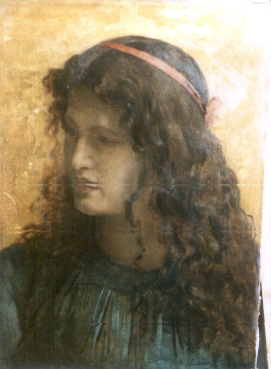 Tête de femme, Edouard Sain, 1874