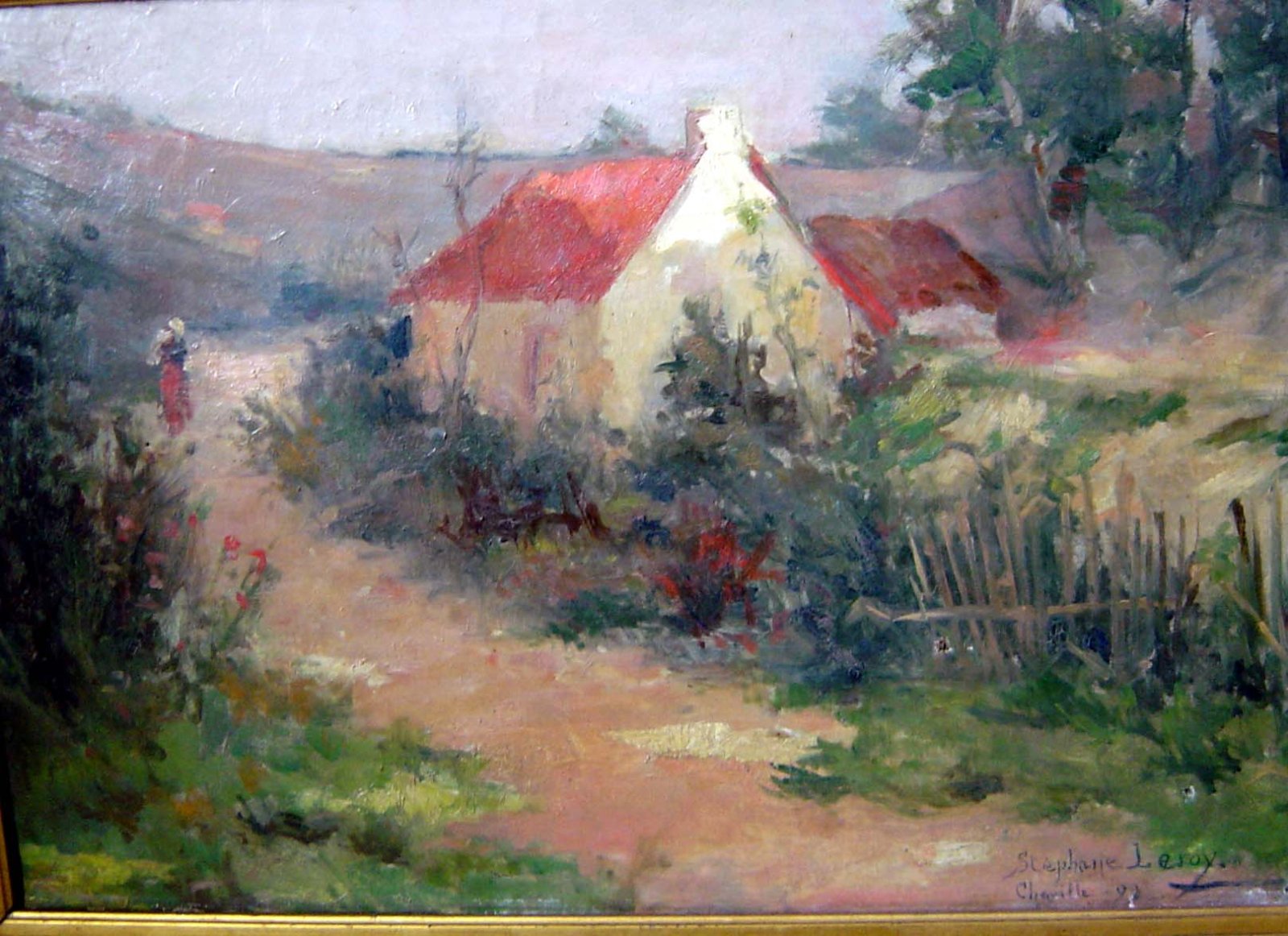 Paysage avec chaumière, Stéphane Leroy, 1923