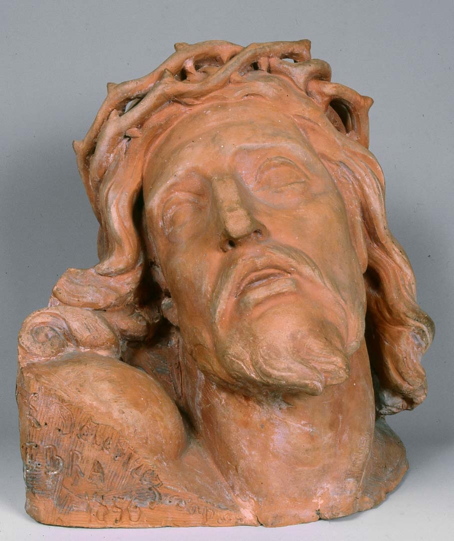 Tête de Christ, Louis Joseph Deletrez, 1856