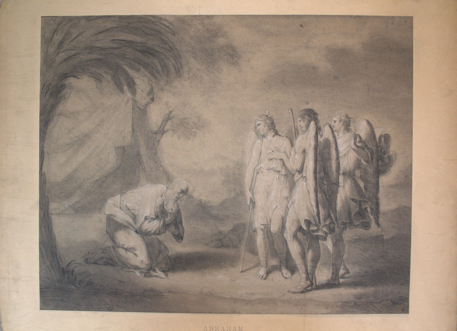 Abraham en extase dans la vallée de Membré, Emmanuel Herman Joseph Wallet, 1820