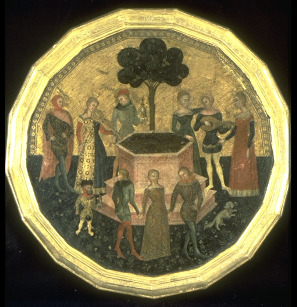 Cour d'amour, Andrea Da Firenze, 14e siècle (4e quart)