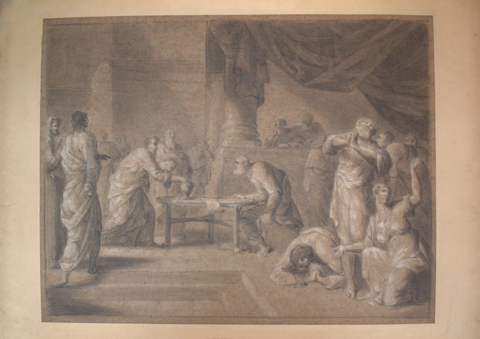 Une Scène d'ostracisme, Emmanuel Herman Joseph Wallet, 1820