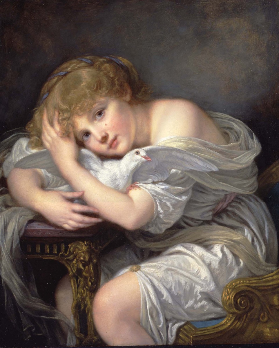 Jeune fille à la colombe — Jean Baptiste Greuze