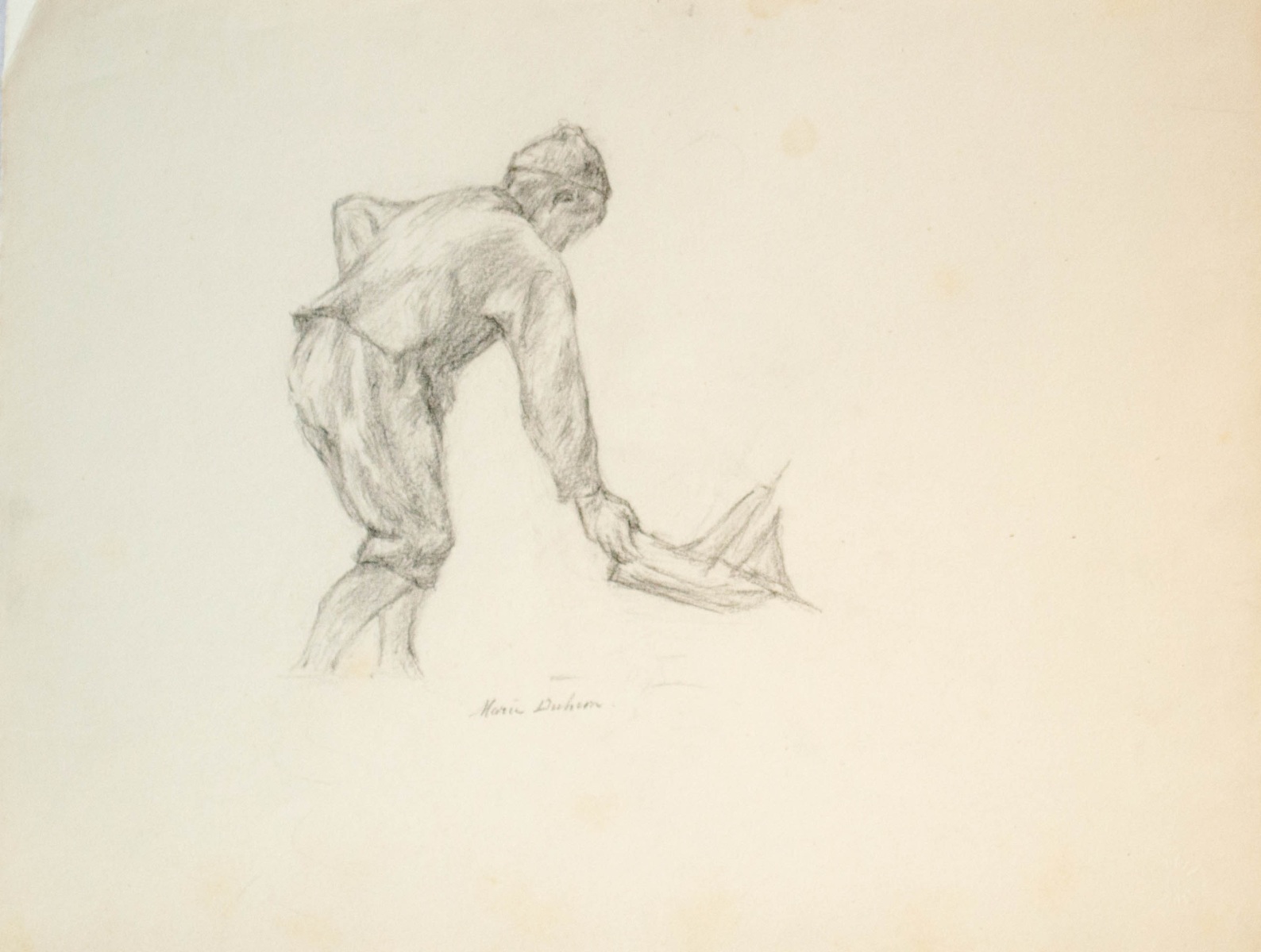 Enfant jouant au petit bateau, Marie Duhem