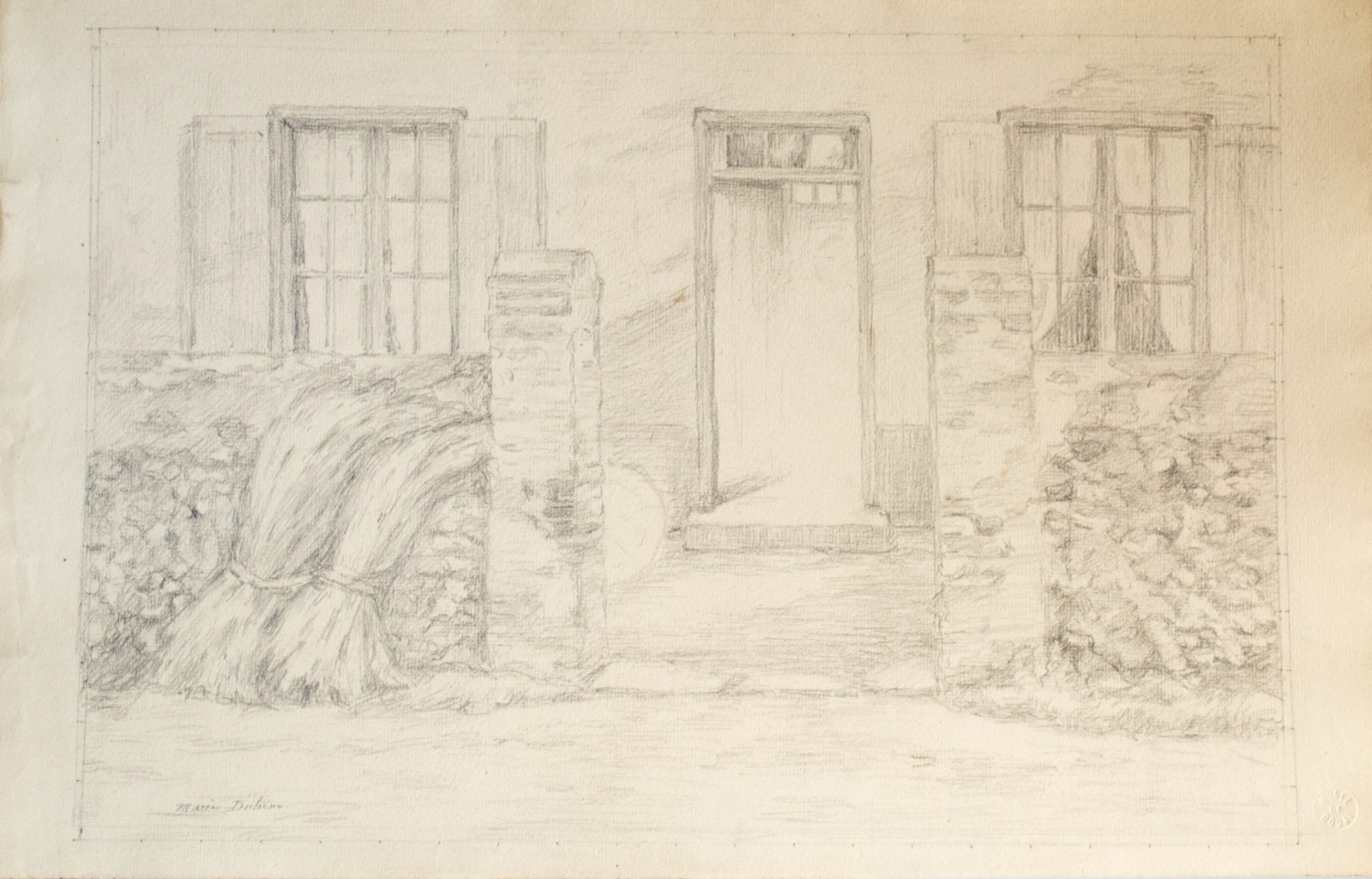 Vue de la porte d'une maison, Marie Duhem