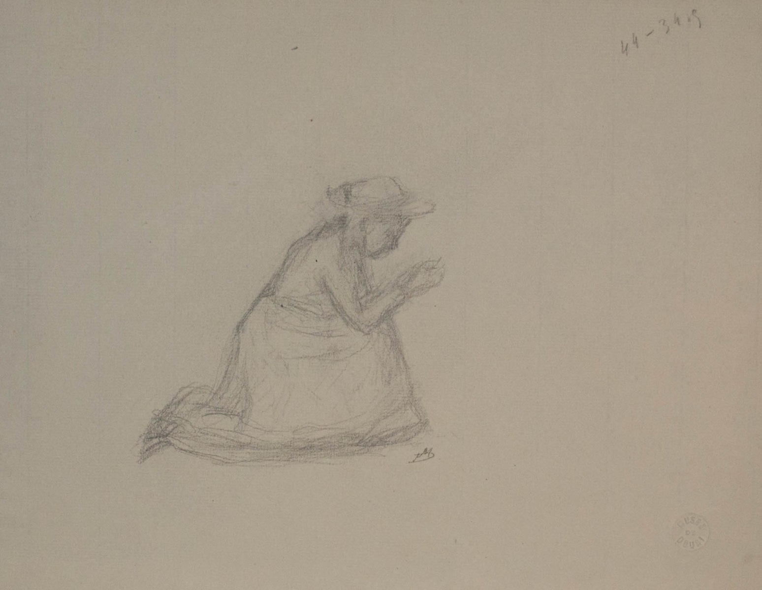 Jeune fille assise à la fleur, Marie Duhem