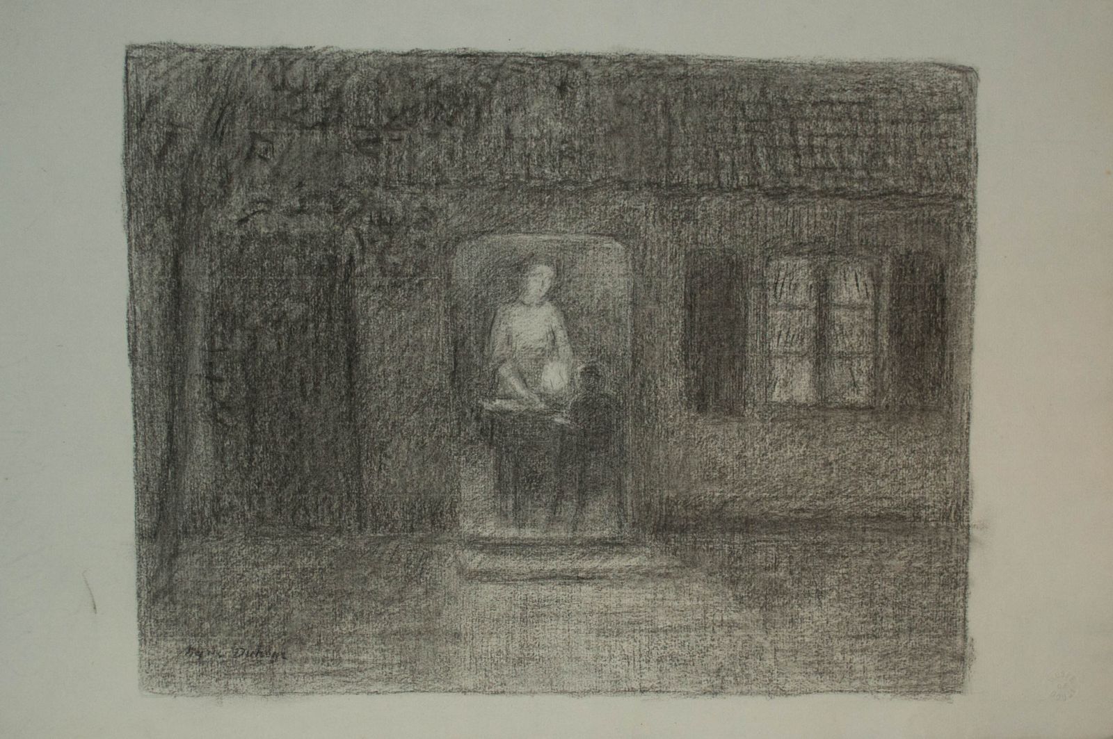 Tour en ruine au milieu d'un champs, Marie Duhem