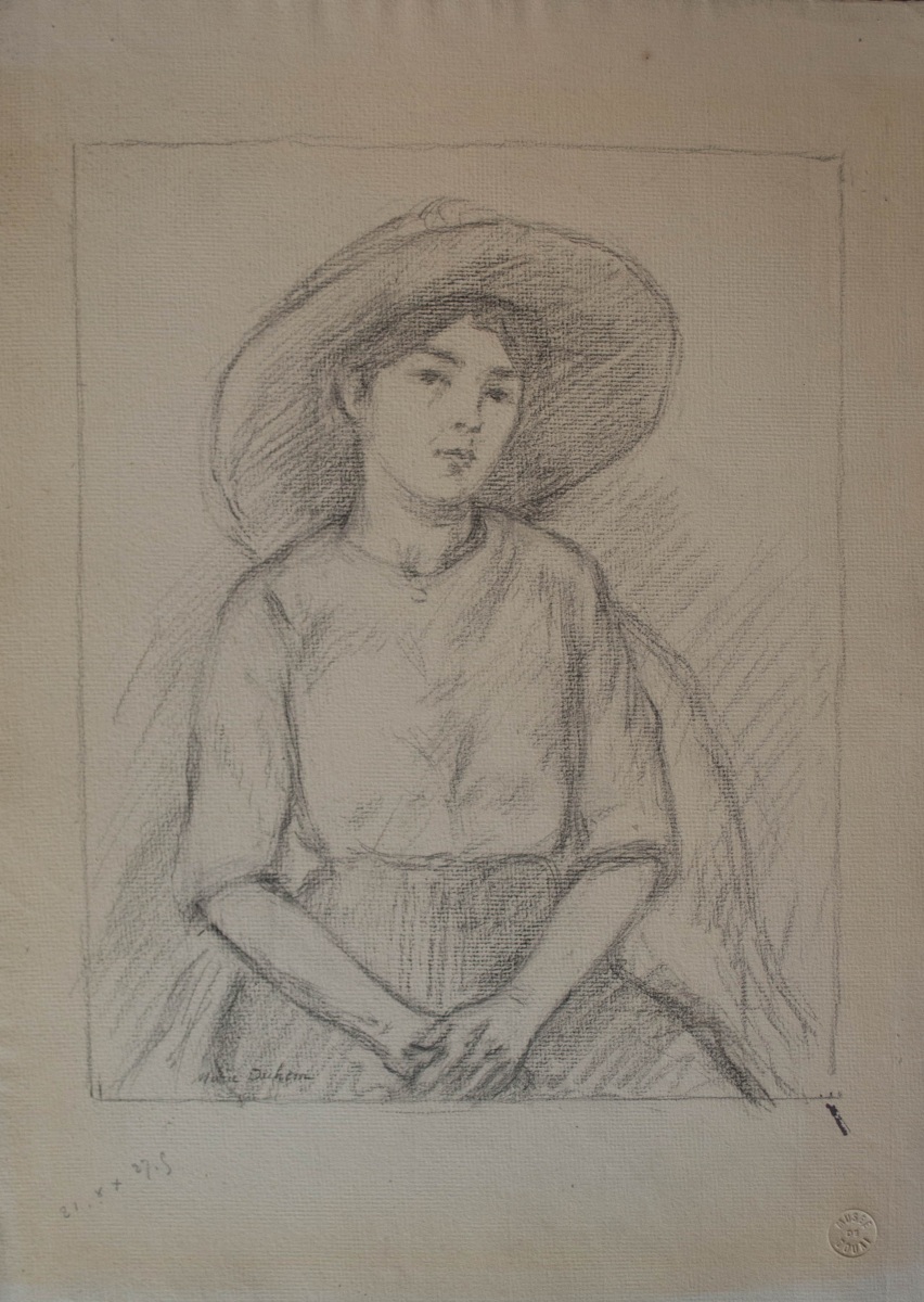 Portrait de jeune fille au chapeau, Marie Duhem