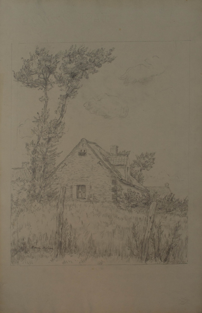 Vue d'une maison dans la campagne, Marie Duhem