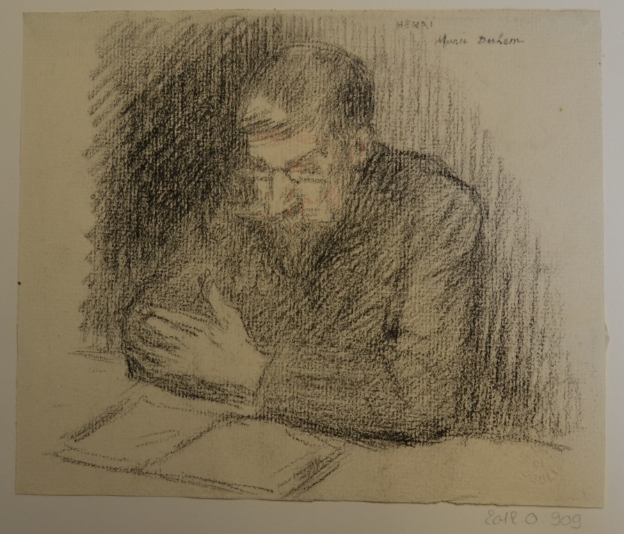Henri Duhem lisant un livre, Marie Duhem, 2e moitié 19e siècle, 1ère moitié 20e siècle