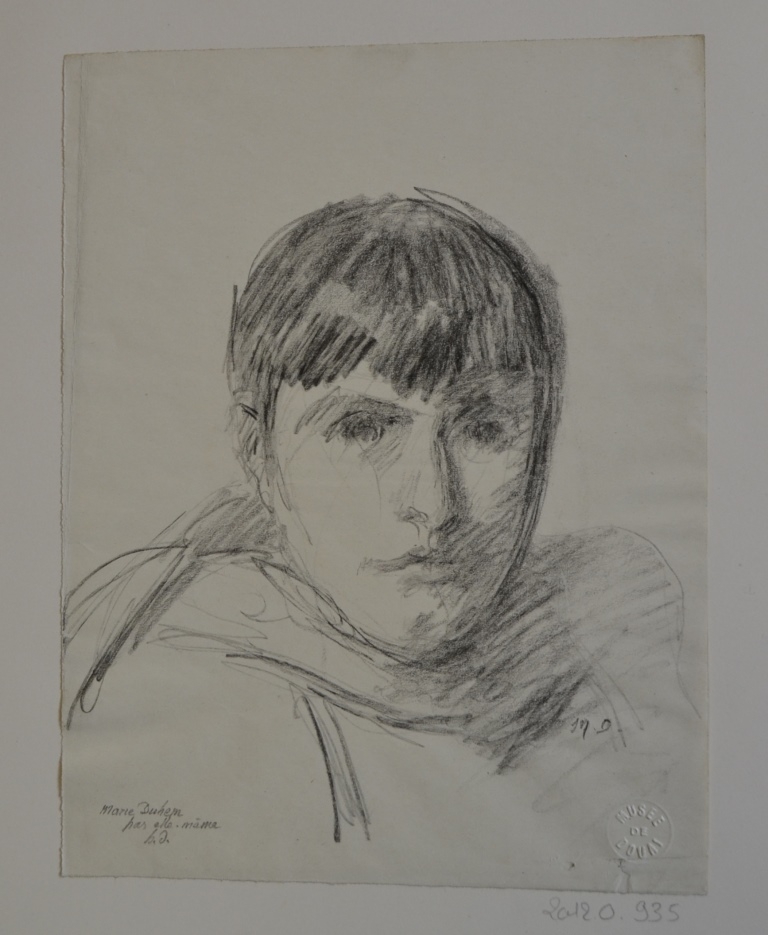 Autoportrait - tête seule, Marie Duhem, 2e moitié 19e siècle, 1ère moitié 20e siècle