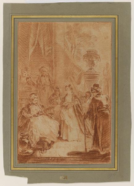 La présentation au sultan ; Intérieur d'un harem (ancien titre), Antoine François Saint-Aubert, 18e siècle