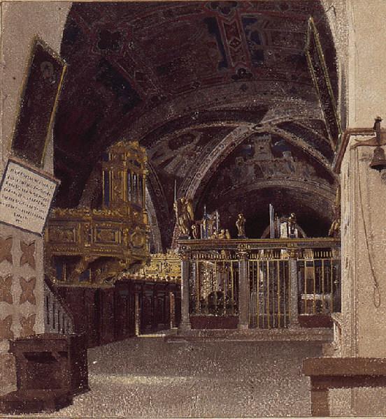 Intérieur d'église en Italie, Constant Moyaux, 2e moitié 19e siècle