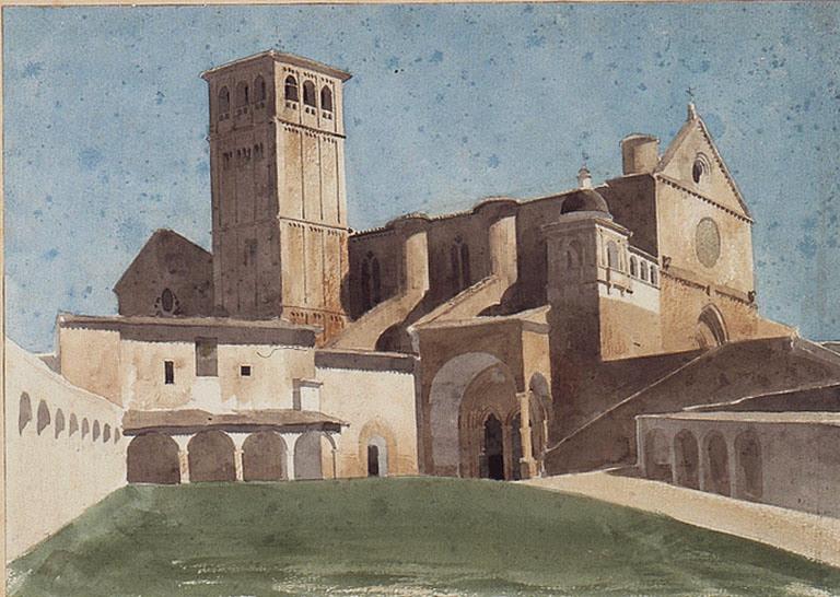 Vu du cloître Saint-Jean-de-Latran à Rome, Constant Moyaux, 2e moitié 19e siècle