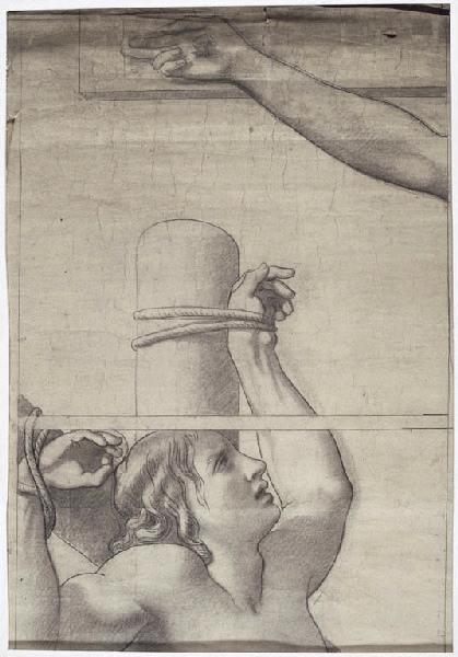 Le calvaire, morceau de gauche, Victor Louis Mottez, 19e siècle