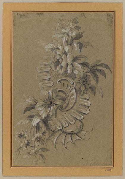 Etude de fleurs de fantaisie ; Motif décoratif, Jean Pillement, 18e siècle