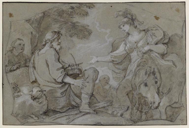 Herminie chez les bergers, Charles Natoire, 18e siècle