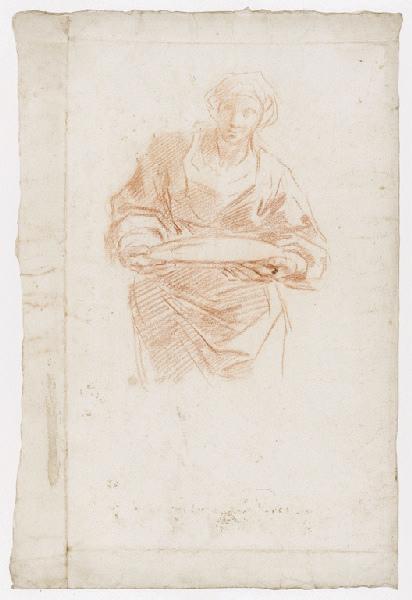 Figure de trois-quarts portant un plat, Vuez, Arnould de
