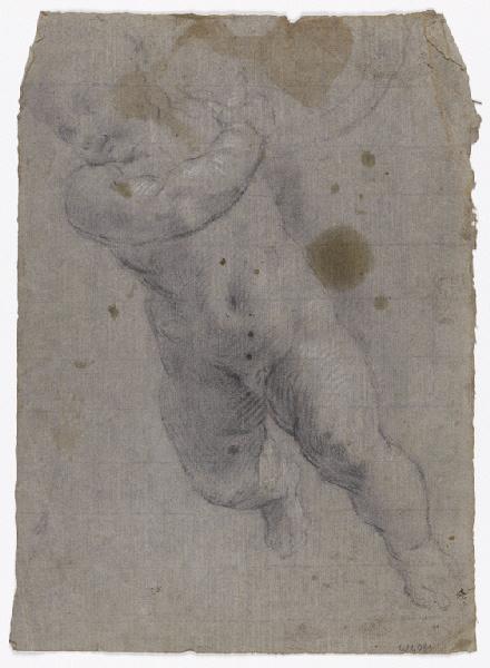 Etude de putto (recto) ; Etude de deux têtes (verso), Vuez, Arnould de